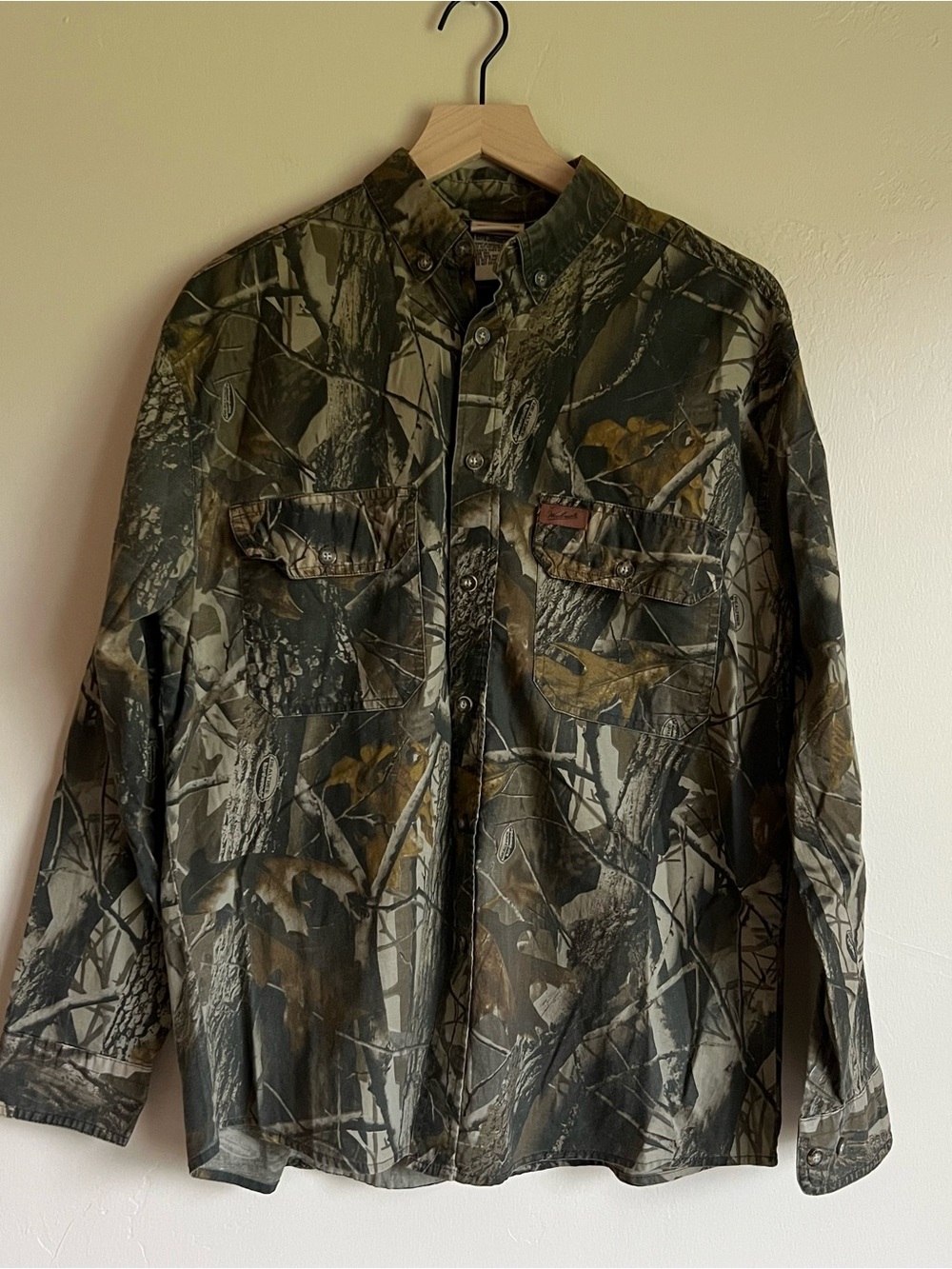 Woolrich Realtree Camo Button Up Long Sleeve Shirt